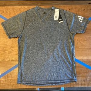 Grey adidas free-lift athletic climalite t shirt